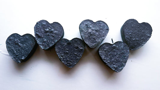 Dark Blue Glitter Hearts (Set of 6 *J.Asmr..Marie Reforms*)