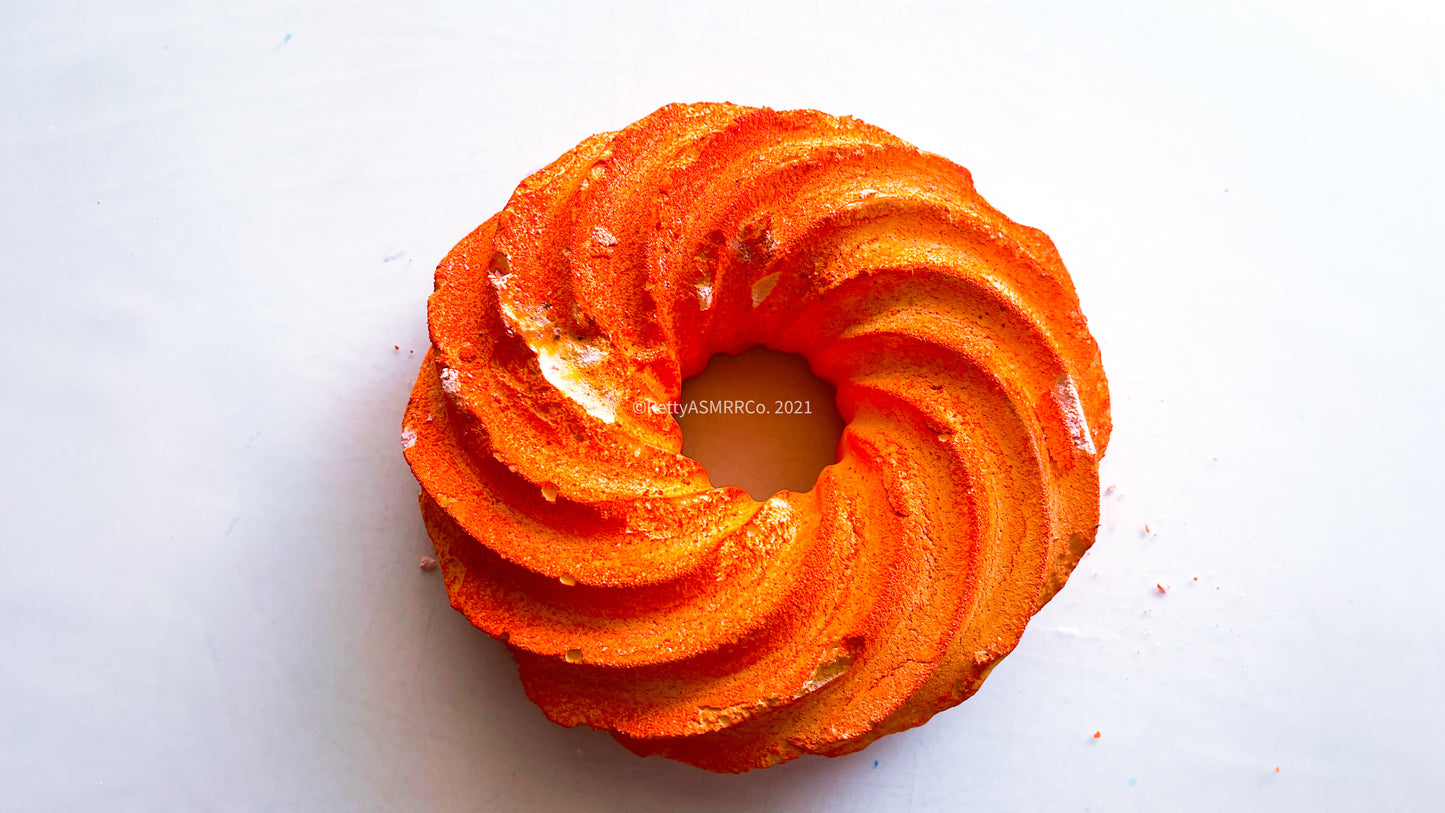 Orange Zest Large Spiral Donut