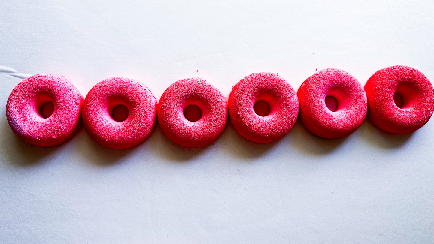 Neon Pinkity Donuts Set of 6