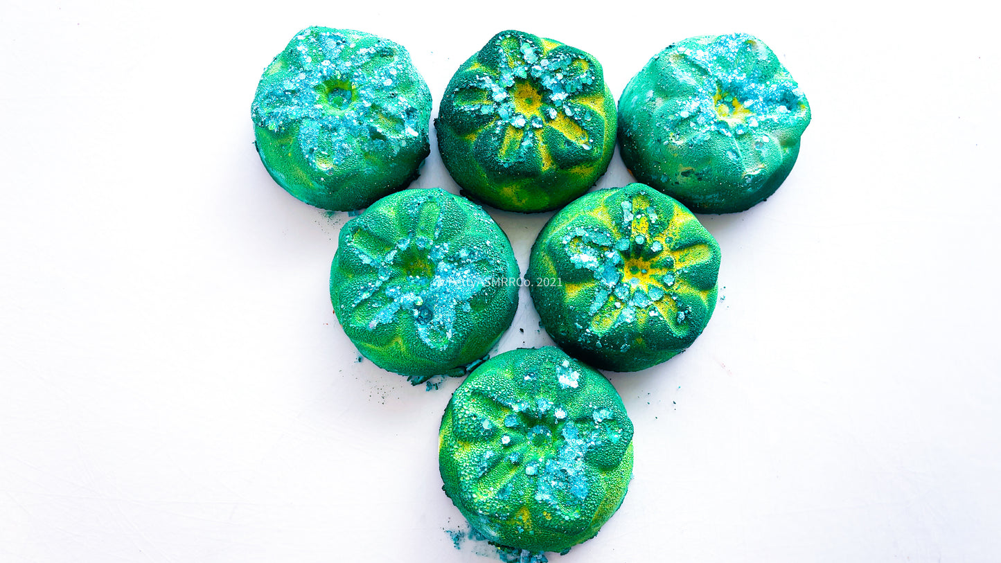 Green Goblin’s Round Glitter Flowers (Set of 6)