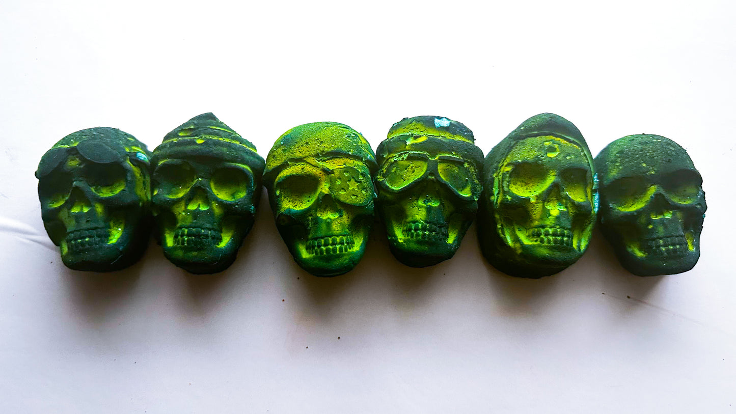 Hunter Green Skulls (Set of 6 *J.Asmr.Marie Reforms*)