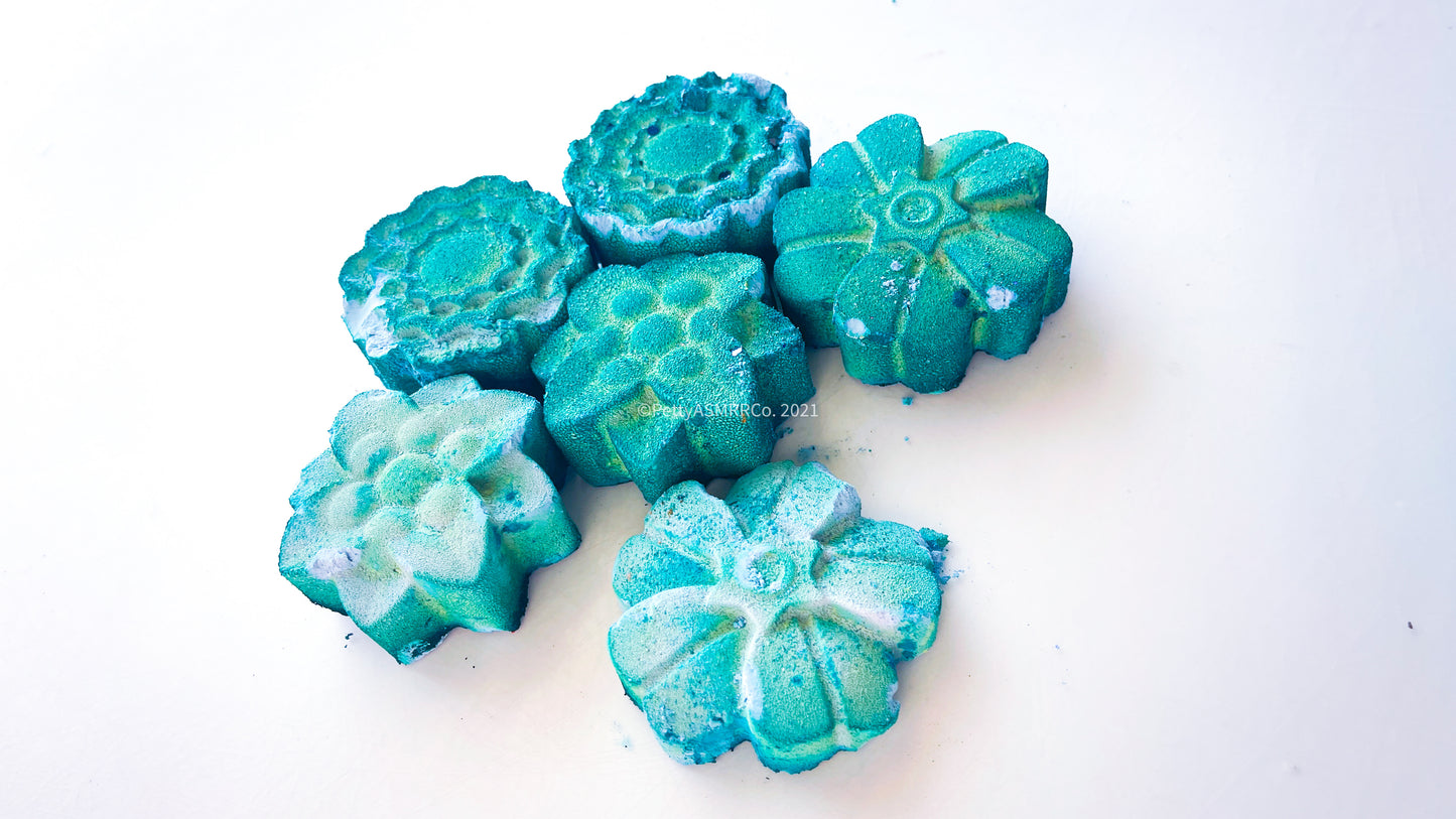 Teal Flowers (Set of 6)