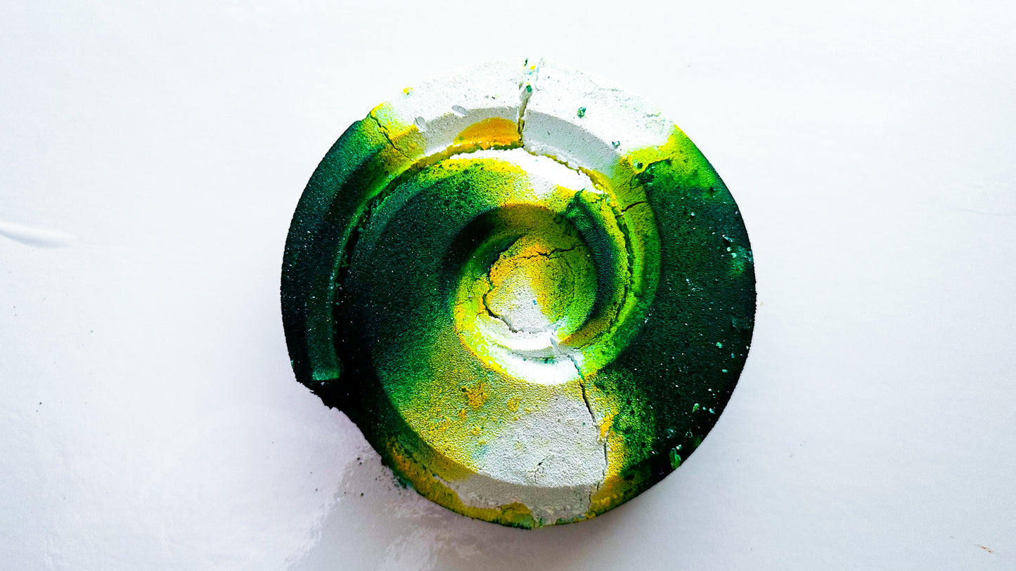 Green Burst Large Spiral Slab