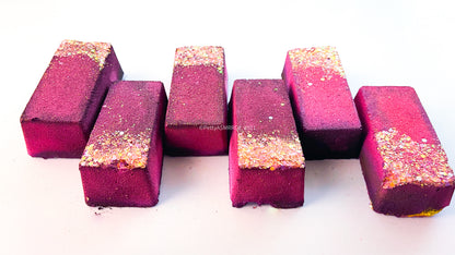 Gemini Burgundy Glitter Bars (Set of 6)