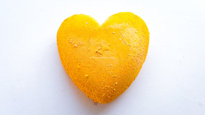 Fluffy Lemon Yellow 3D Heart