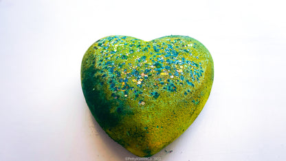 Green Goblin Glitter 3D Heart