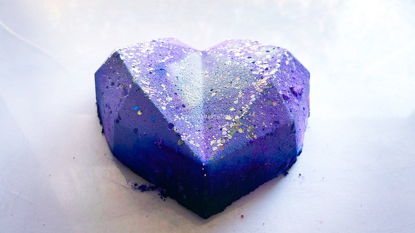 Extra Large Glitter Galaxy 3D Heart