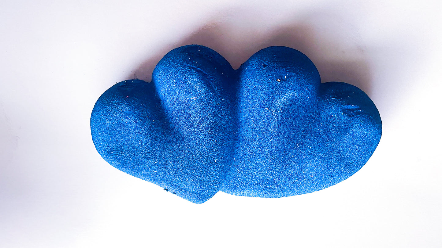 Deep Blue Twin Heart Slab