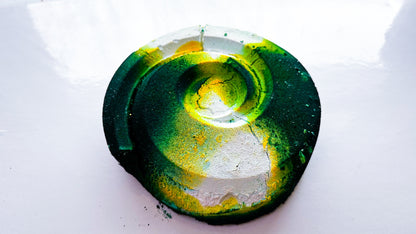 Green Burst Large Spiral Slab