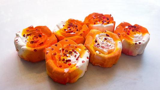 Orange Zest Roses (Set of 6)