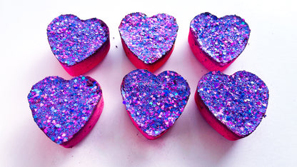 Bi Flag Glitter Hearts (Set of 5)