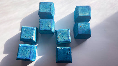 Ocean Blue Square Poppers (Set of 8)