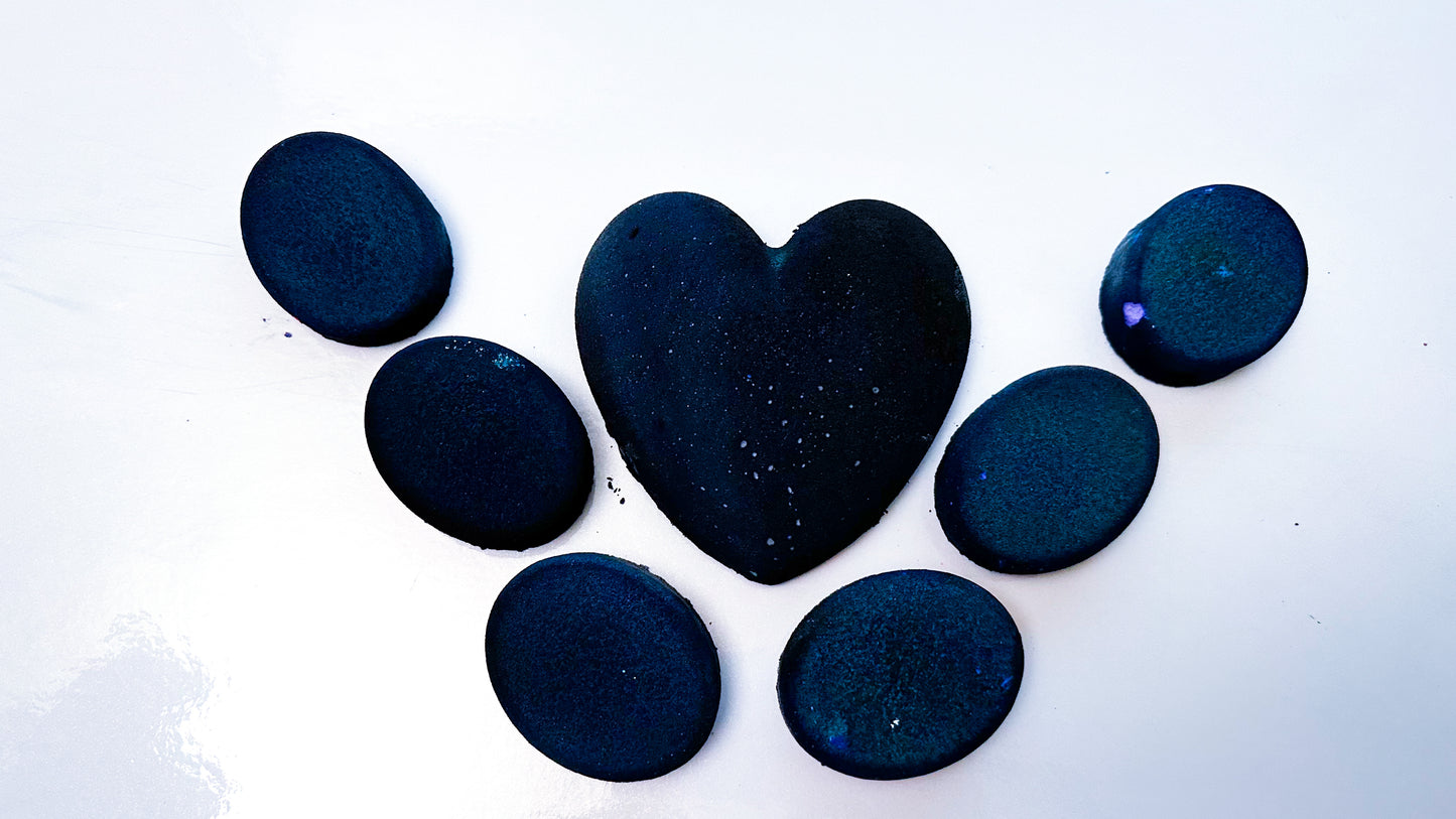 Blue Supreme 3D Medium Heart and Ovals (Set of 7 J.Asmr.Marie Reforms)