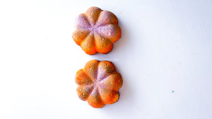 Purple/Orange Mini Spiral Bun (Set of 2)