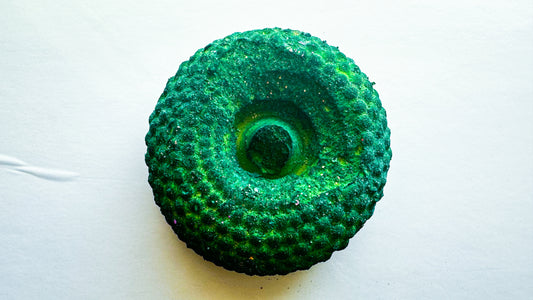 Medium Goblin Green Spiral Donut