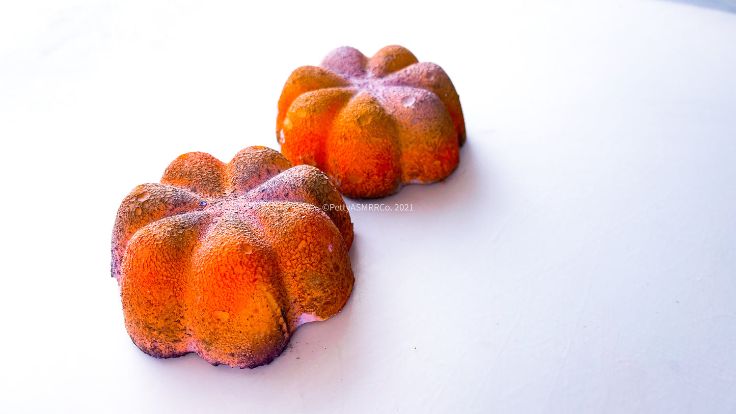 Purple/Orange Mini Spiral Bun (Set of 2)