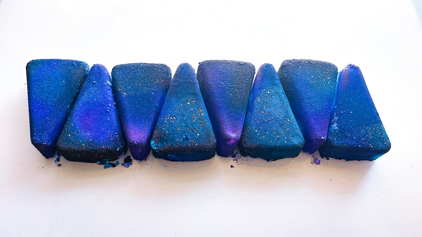 Blue Raspberry Stardust Triangles (Set of 8)