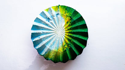 Green Burst Medium Spiral Disc