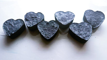 Dark Blue Glitter Hearts (Set of 6 *J.Asmr..Marie Reforms*)