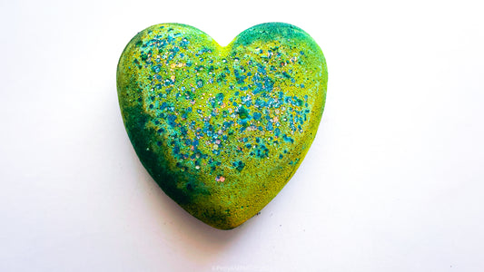 Green Goblin Glitter 3D Heart