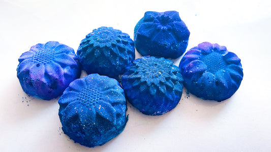 Blue Raspberry Stardust Flowers (Set of 6)