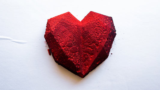 Large Deep Red 3D Heart