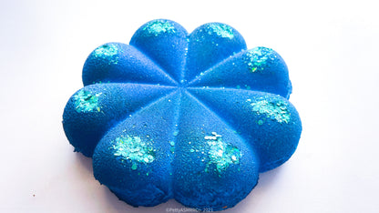 Blue Glitter Tipped Spiral Bun