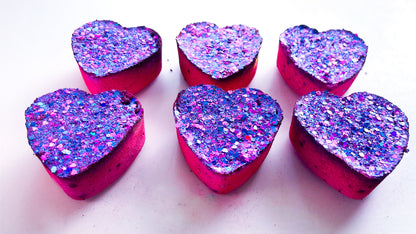 Bi Flag Glitter Hearts (Set of 5)