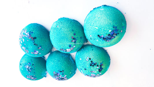 Teal Glitter Poppers (Set of 6)