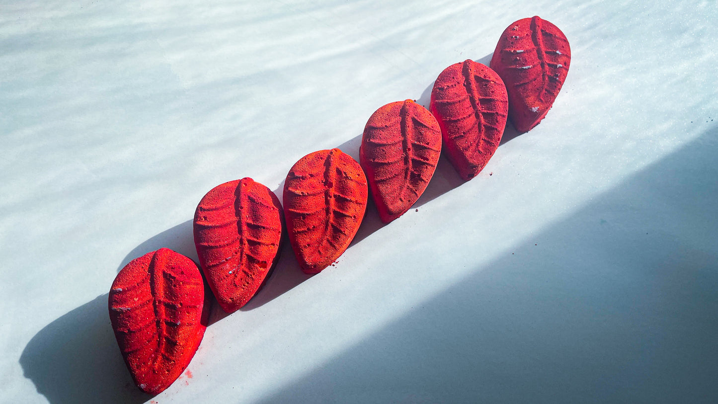 Blood Red Leaves (Set of 6)