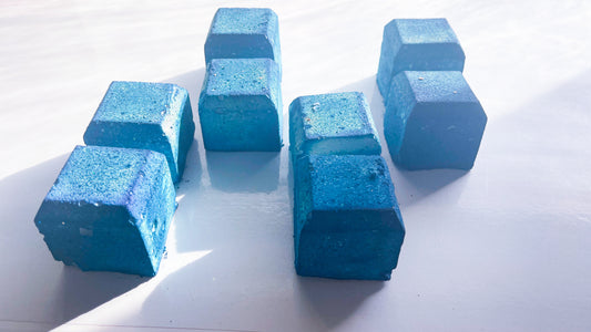 Ocean Blue Square Poppers (Set of 8)